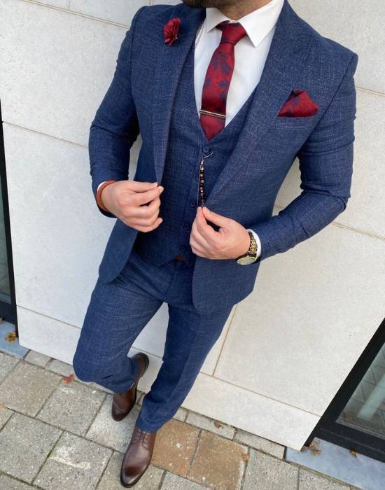 Costume bleu marine homme 1